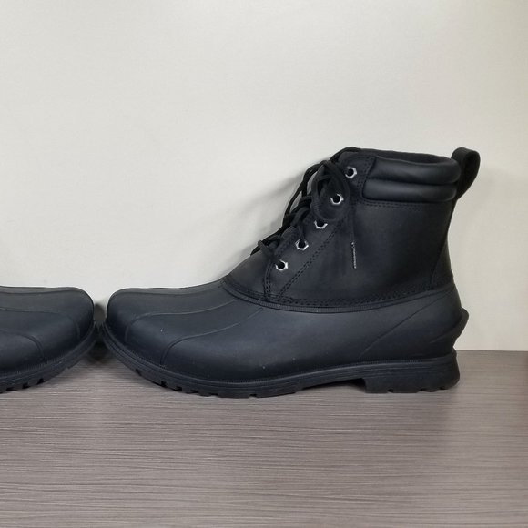 UGG Rain Ready Gatson Mid Boot, Black Waterproof Leather,  Mens Sizes 9 / 42 - Picture 9 of 12